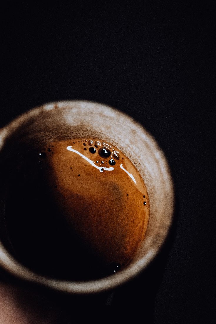 Close-up of a cup of black coffee