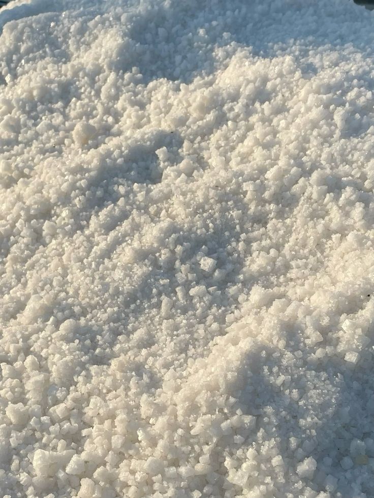 Close-up of unrefined mineral sea salt crystals