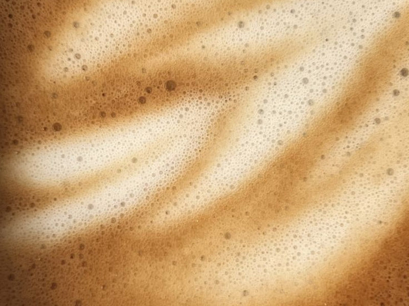 Close-up of creamy latte art foam