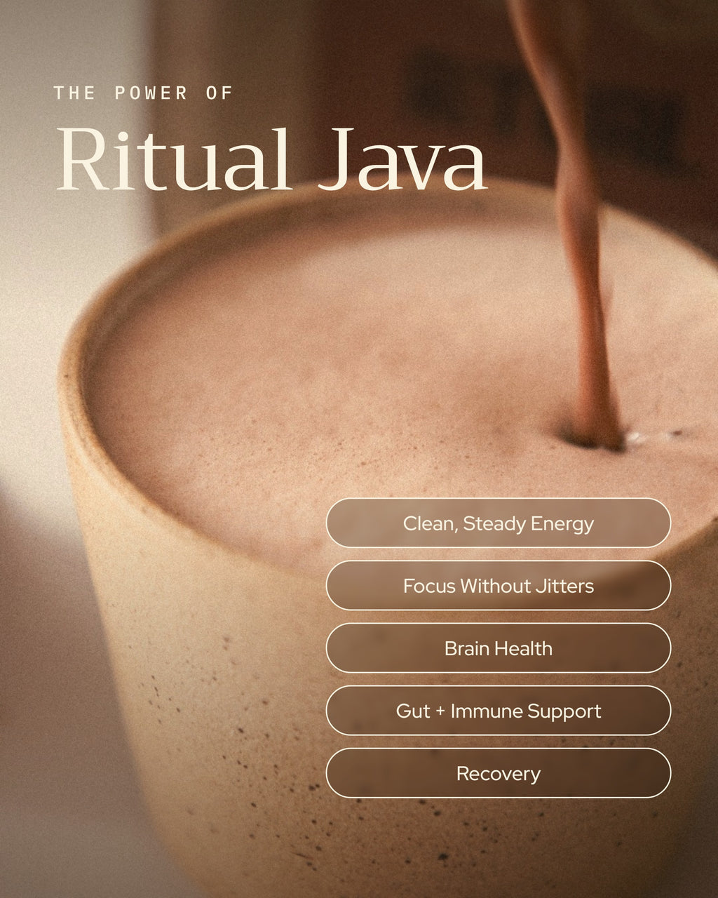 The power of Ritual Java: clean, steady energy, focus without jitters, brain health, gut and immune support, recovery